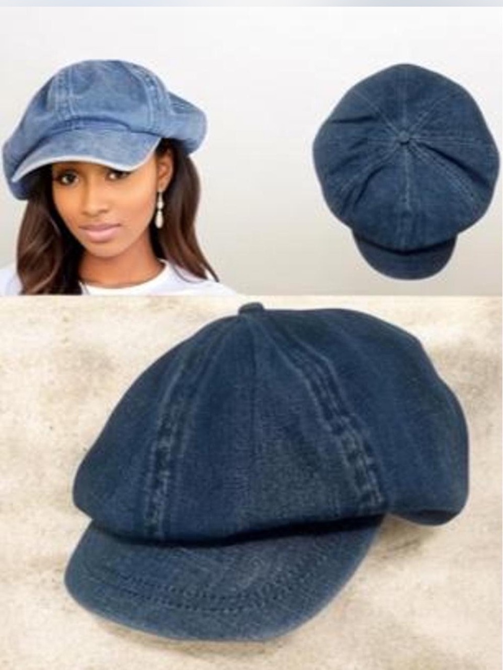 🔥🔥🆕Medium BlueDenim Newsboy Cap